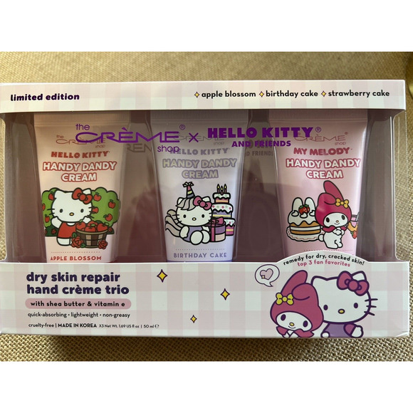 HELLO KITTY & Friends The Creme Shop - Dry Skin Repair Hand Creme Trio - NEW! - Picture 2 of 10